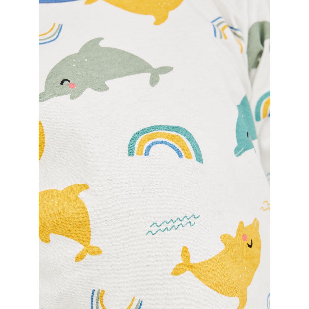 Styli Dolphin Graphic Print T-Shirt & Pyjama Set-boys-clothing-nightwear-image-4