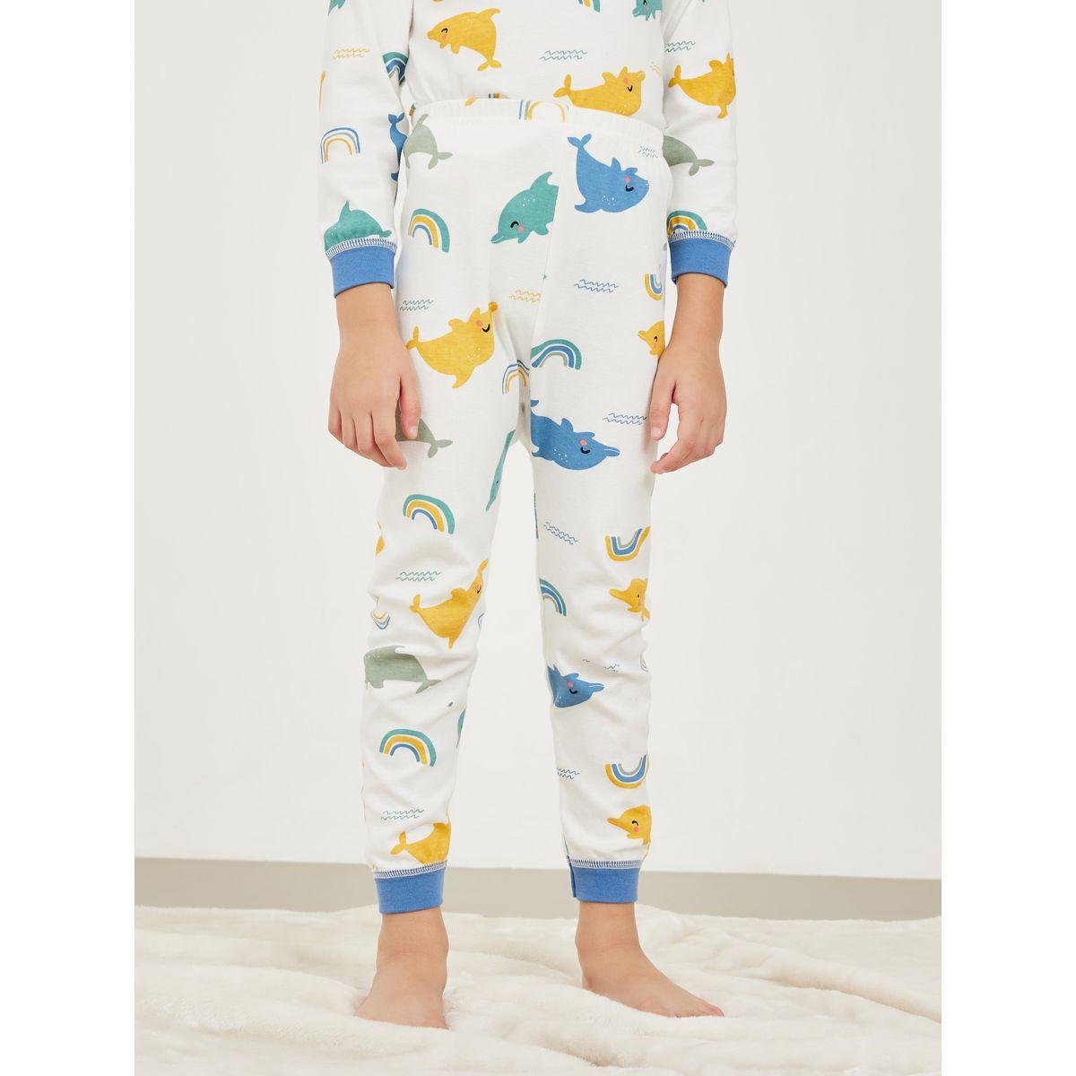 Styli Dolphin Graphic Print T-Shirt & Pyjama Set-boys-clothing-nightwear-image-5