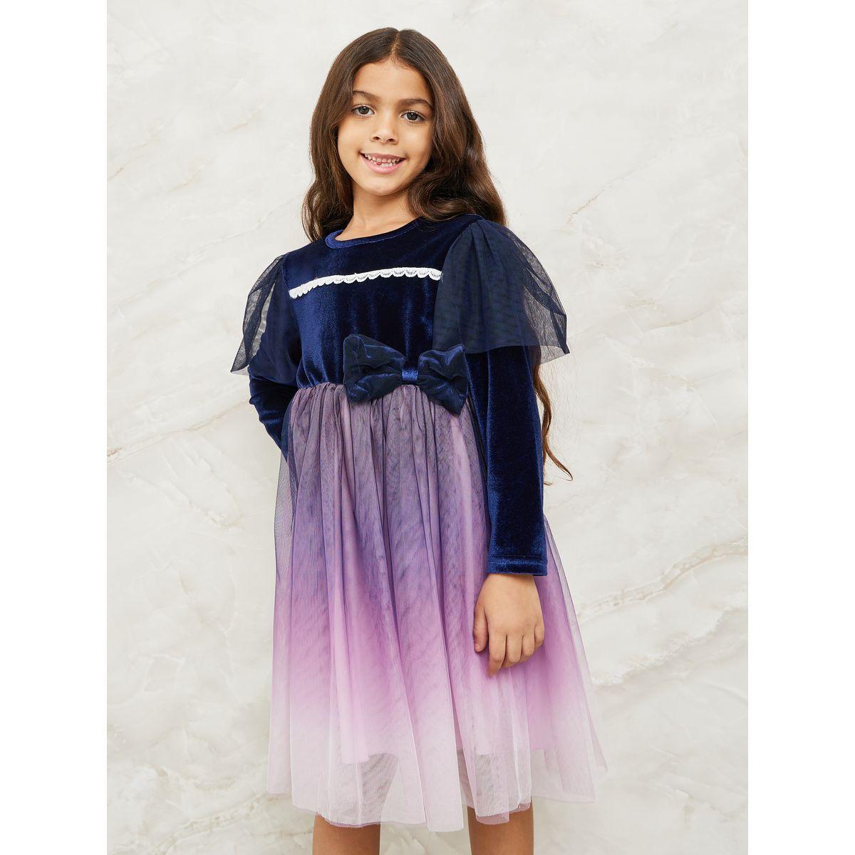 فستان مخمل بتداخلات شبكية-girls-clothing-dressesandjumpsuits-image-3