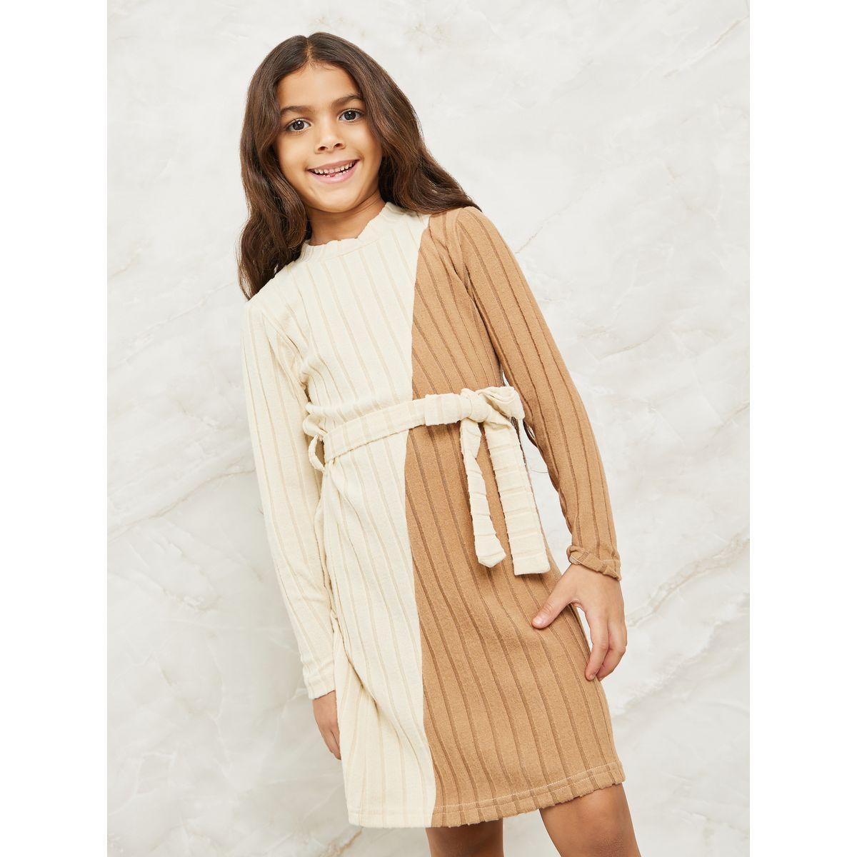فستان بنمط كتل الالوان مع رباط-girls-clothing-dressesandjumpsuits-image-2