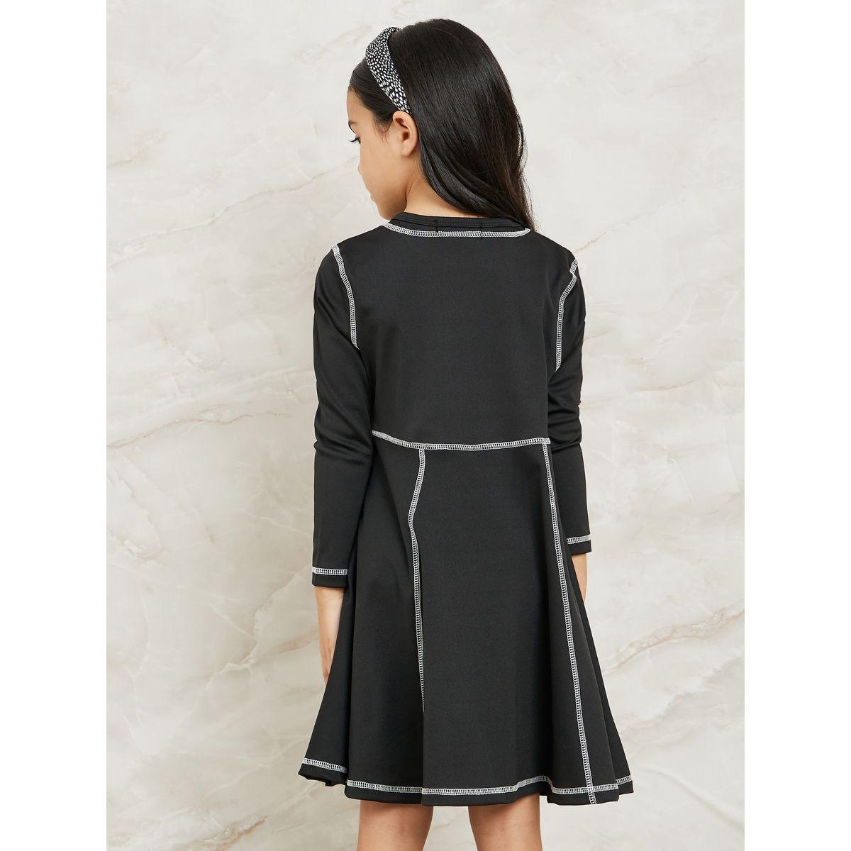 فستان بتفاصيل كشكش ودرزات-girls-clothing-dressesandjumpsuits-image-5