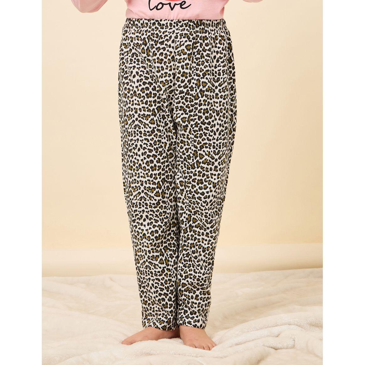Styli Cat Graphic Print Top & Pyjama Set-girls-clothing-nightwear-image-5
