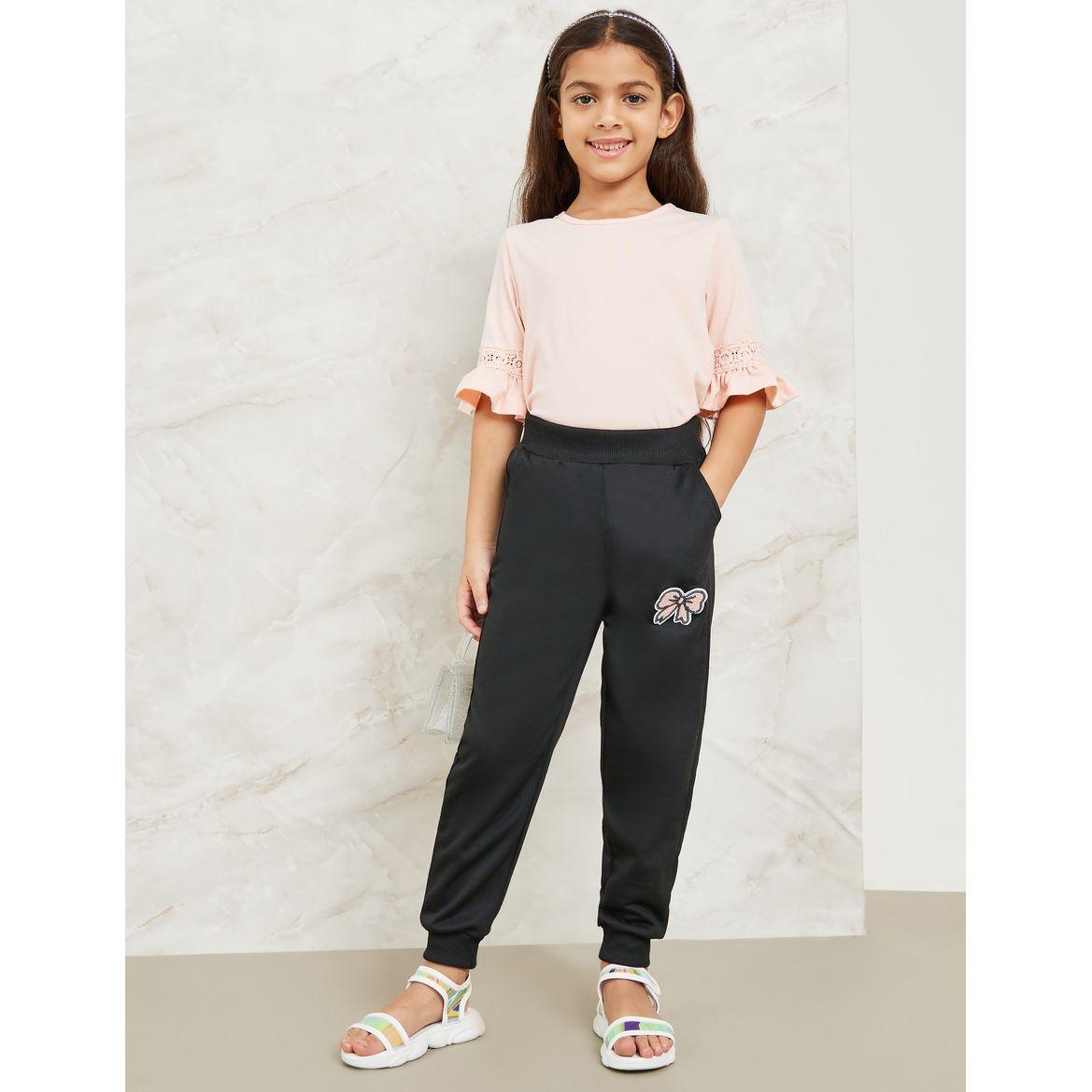 Styli Lace Insert Ruffle Sleeve T-Shirt-girls-clothing-tshirts-image-2