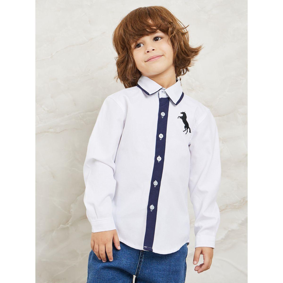 قميص كاجوال بتداخل لون مغاير-boys-clothing-shirts-image-1