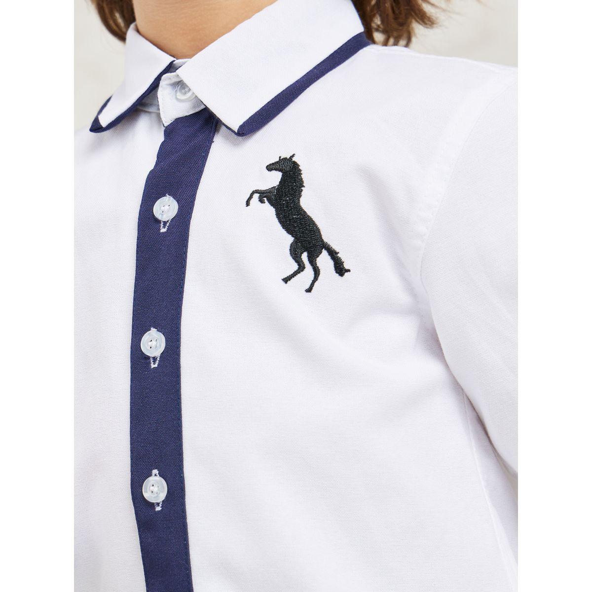 Styli Contrast Panel Embroidery Shirt-boys-clothing-shirts-image-3
