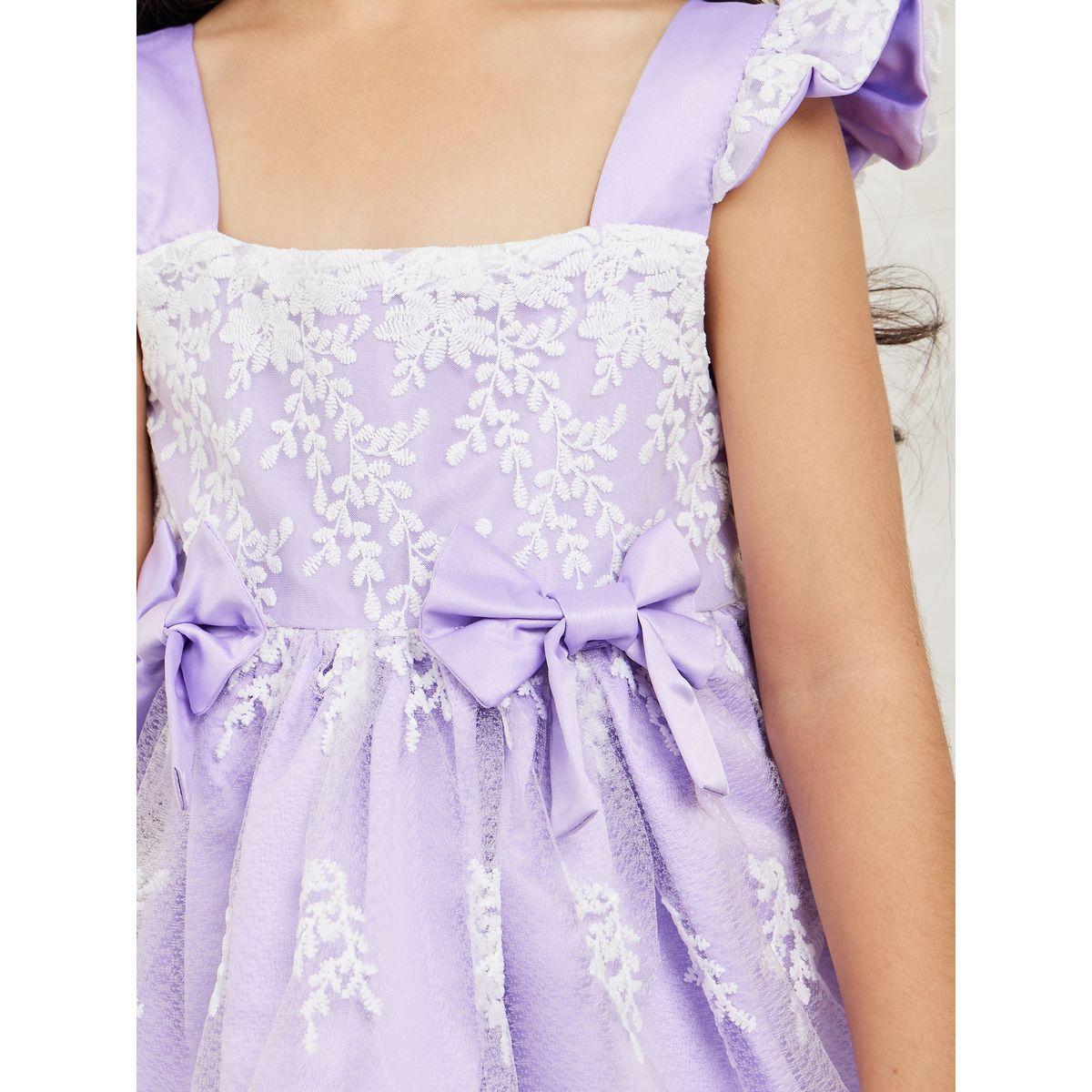 Styli Bow Front Flare Hem Lace Cami Dress-girls-clothing-dressesandjumpsuits-image-3