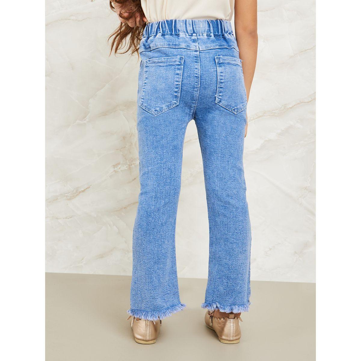 Styli Heart Patched Flare Leg Jeans with Stitched Pocket Detail-girls-clothing-bottoms-jeansandjeggings-image-4