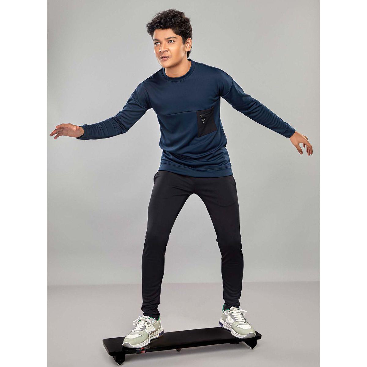 Contrast Pocket Detail Crew Neck Active Sweatshirt-boys-clothing-jumpersandcardigans-image-2