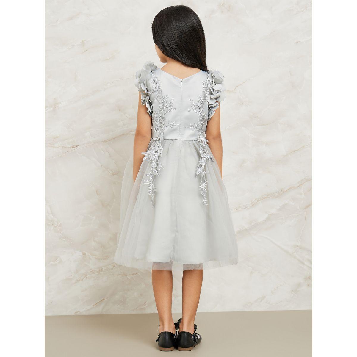 Styli Lace Applique Mesh Insert Dress-girls-clothing-dressesandjumpsuits-image-4