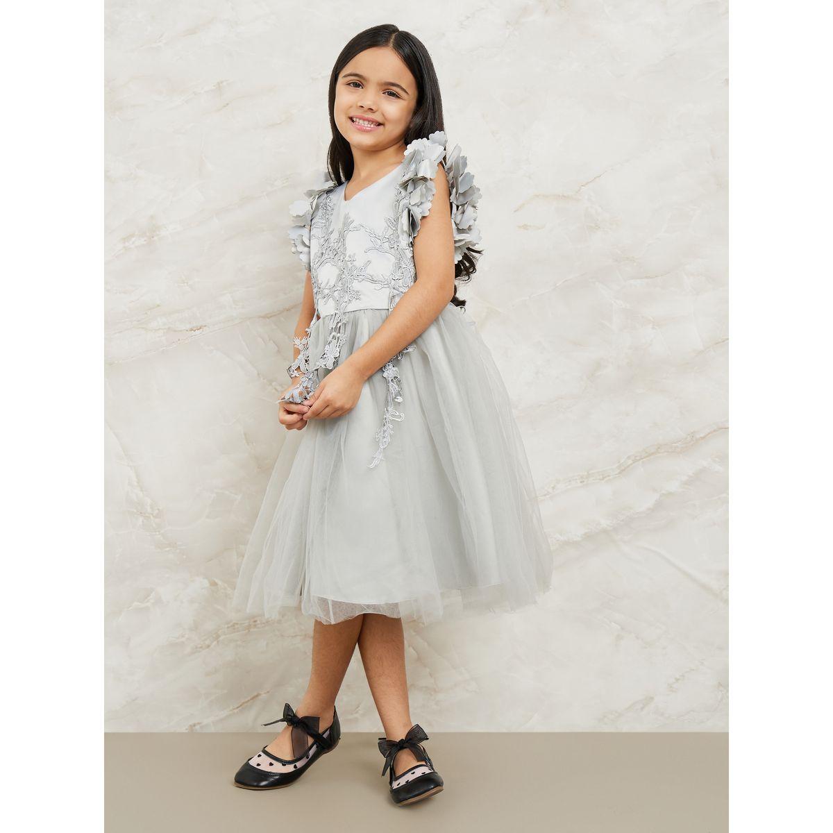 Styli Lace Applique Mesh Insert Dress-girls-clothing-dressesandjumpsuits-image-5