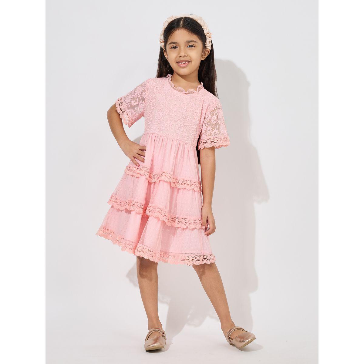 Styli Lace Insert Layered Dress-girls-clothing-dressesandjumpsuits-image-1