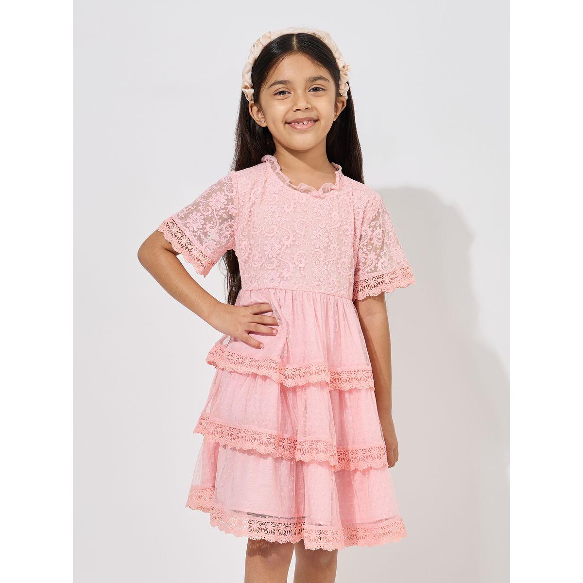 Styli Lace Insert Layered Dress-girls-clothing-dressesandjumpsuits-image-2