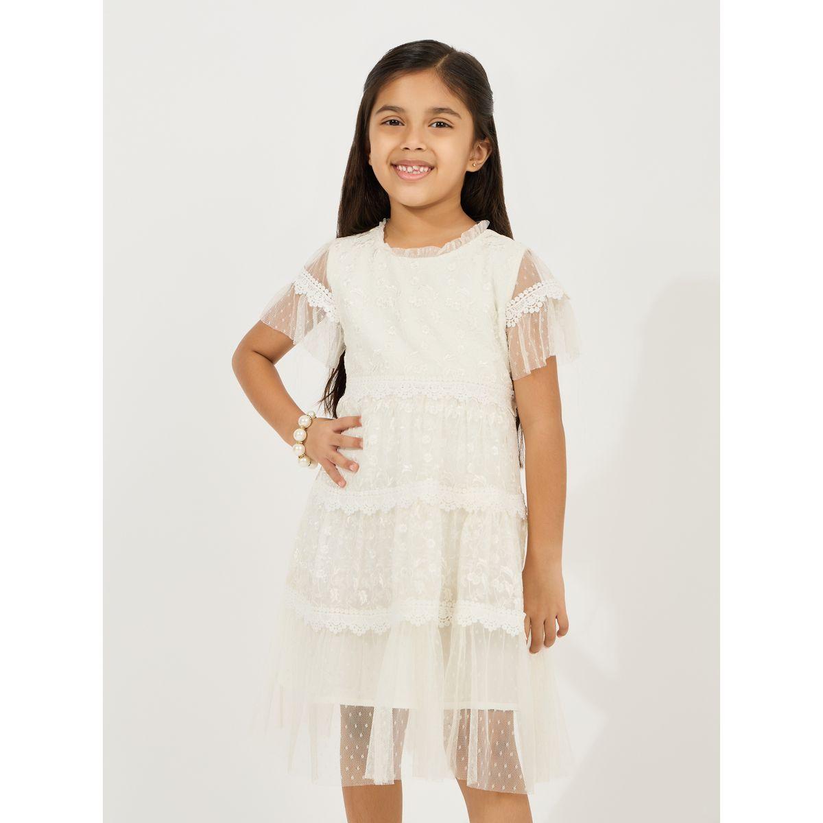 Styli Lace Detail Layered Tulle Dress-girls-clothing-dressesandjumpsuits-image-2