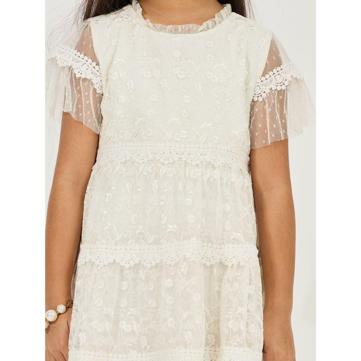 Styli Lace Detail Layered Tulle Dress-girls-clothing-dressesandjumpsuits-image-3