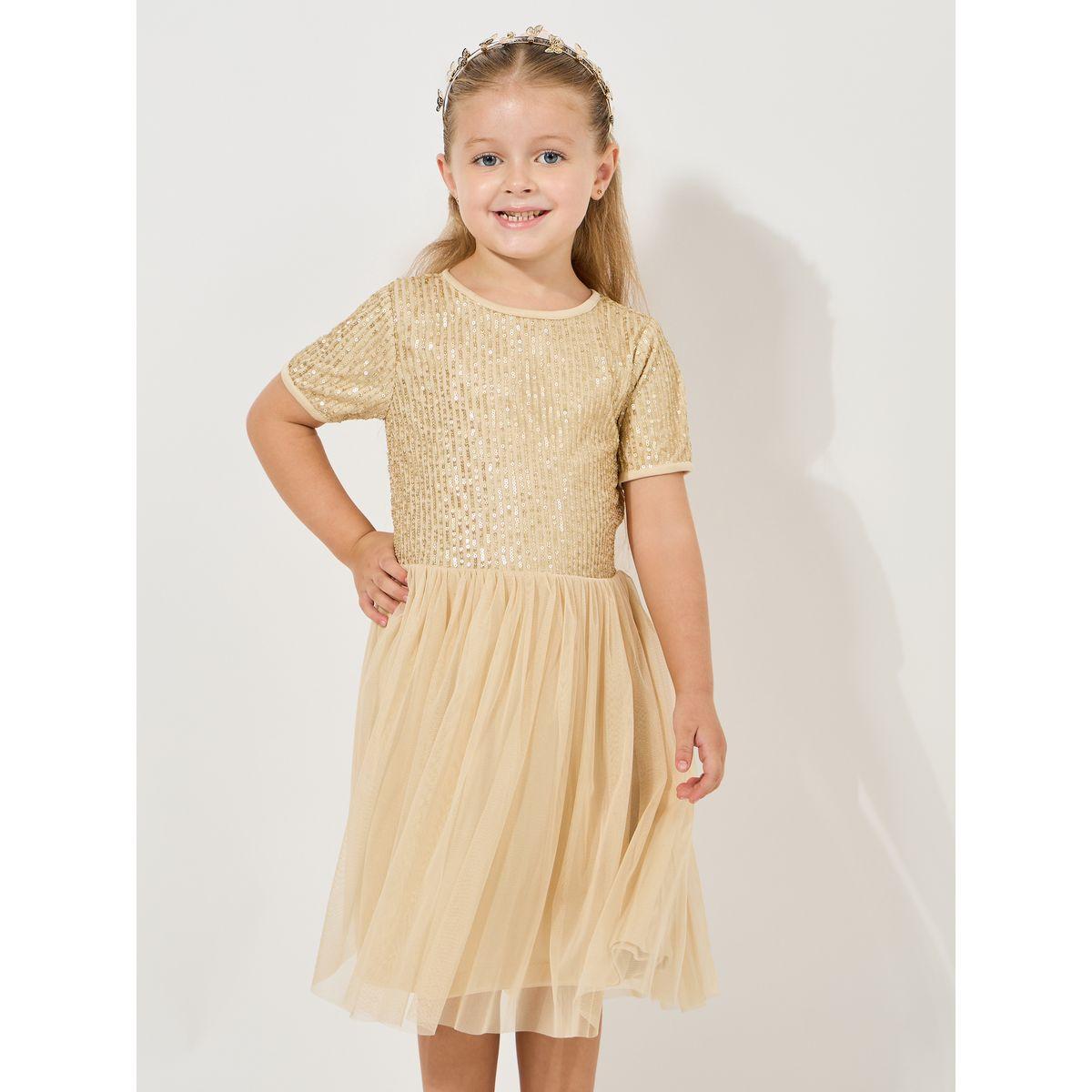 Styli Sequined Mesh Insert Dress-girls-clothing-dressesandjumpsuits-image-2