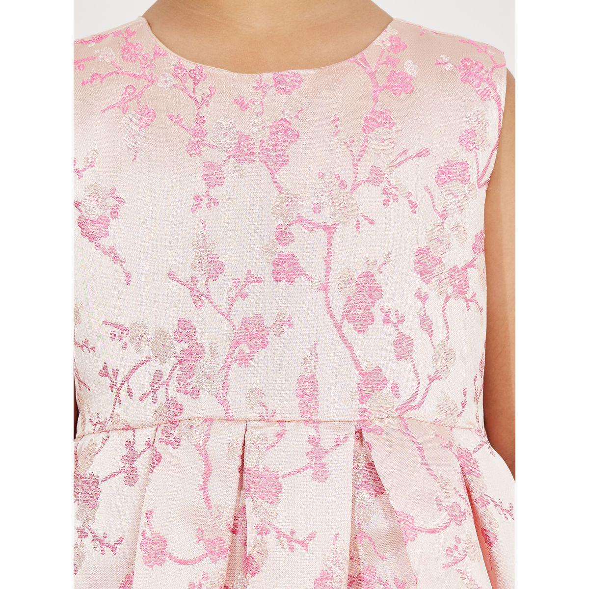 Styli Jacquard Dress with Fold Pleated-girls-clothing-dressesandjumpsuits-image-3