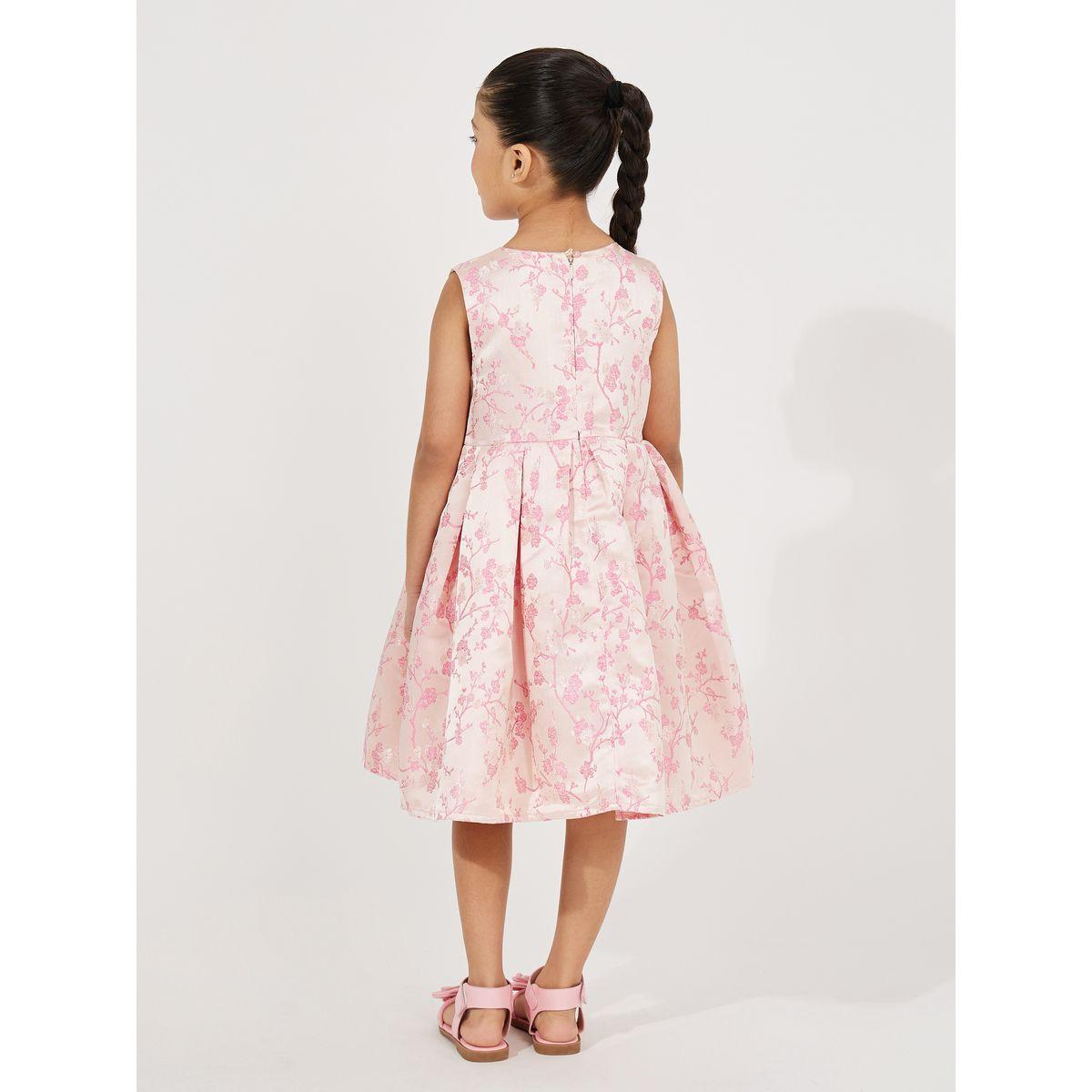 فستان جاكار بكسرات وطيات-girls-clothing-dressesandjumpsuits-image-4