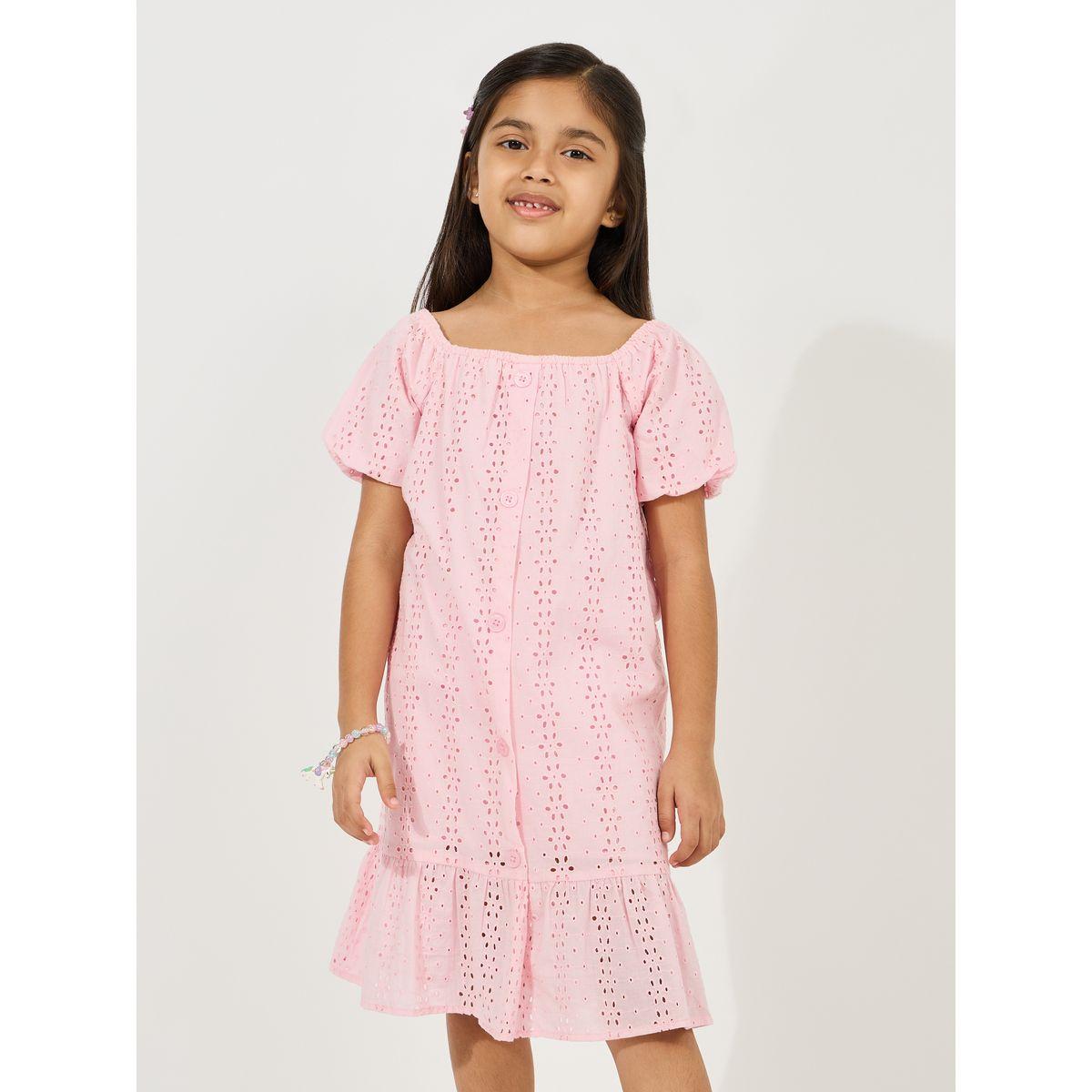 Styli Square Neck Eyelet Dress-girls-clothing-dressesandjumpsuits-image-2
