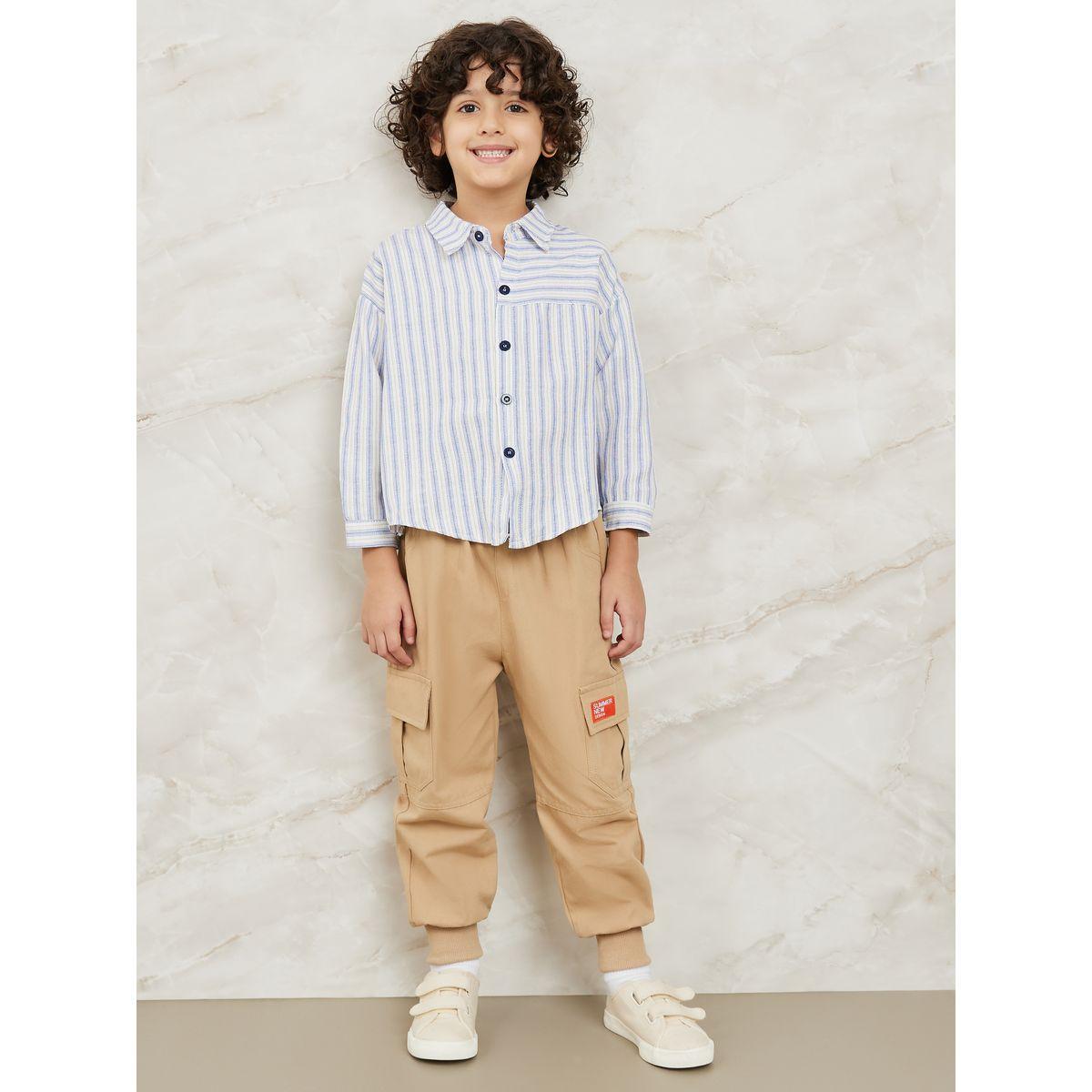 Styli Striped Shirt With Button Closure-boys-clothing-shirts-image-2