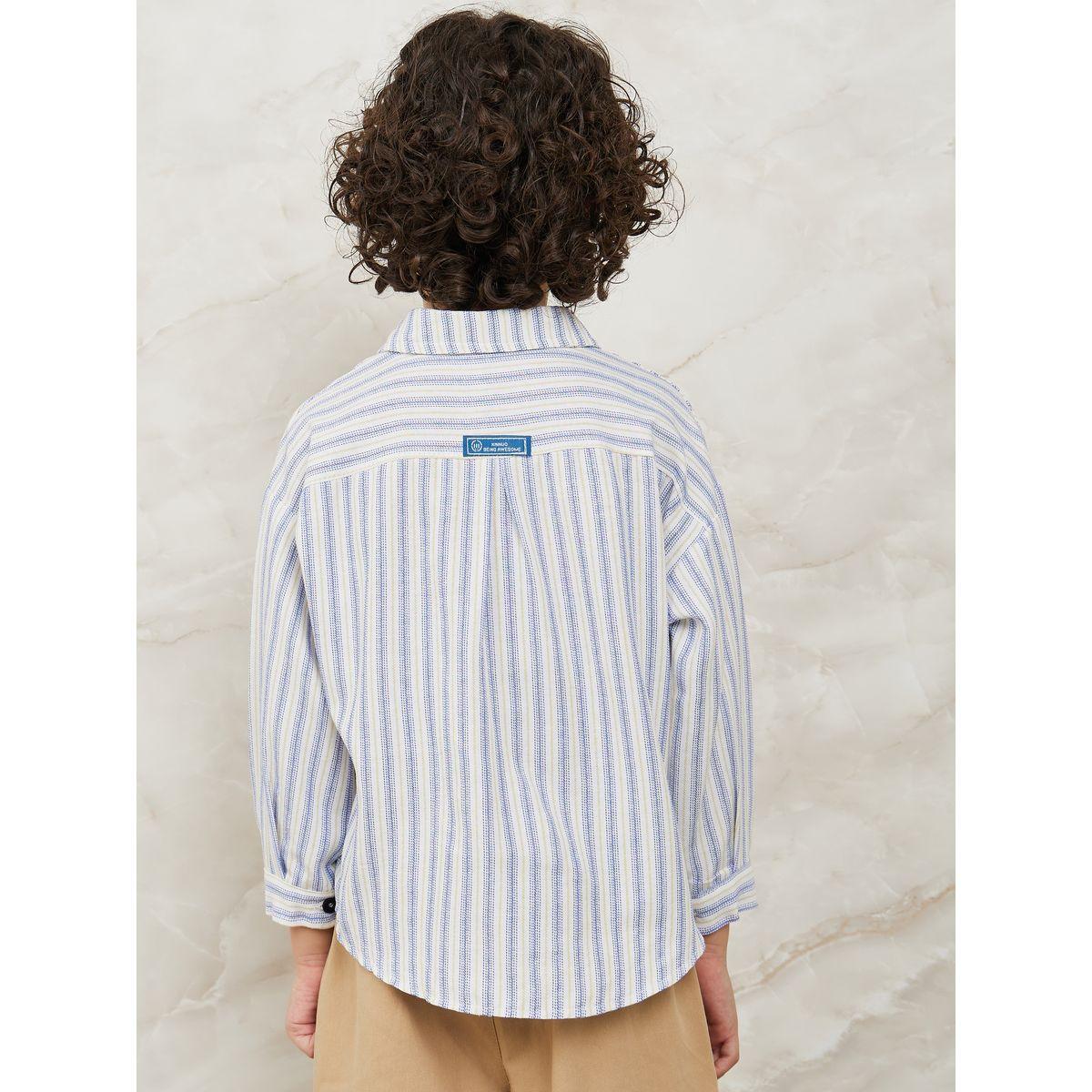 Styli Striped Shirt With Button Closure-boys-clothing-shirts-image-4