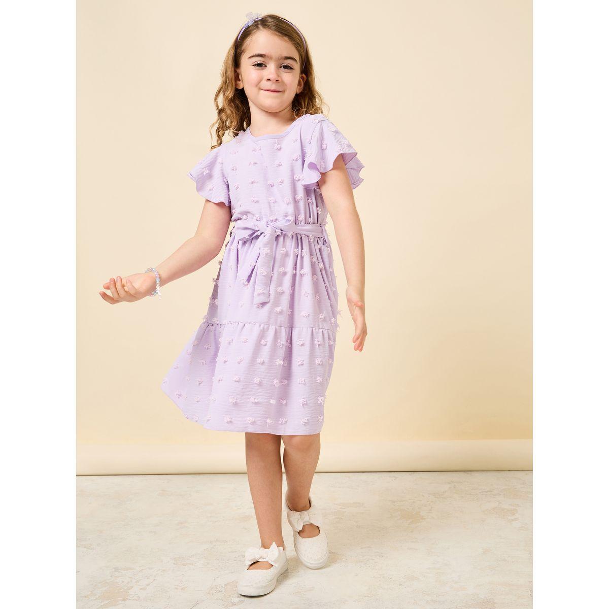 Styli Textured Dobby Belted Dress-girls-clothing-dressesandjumpsuits-image-1