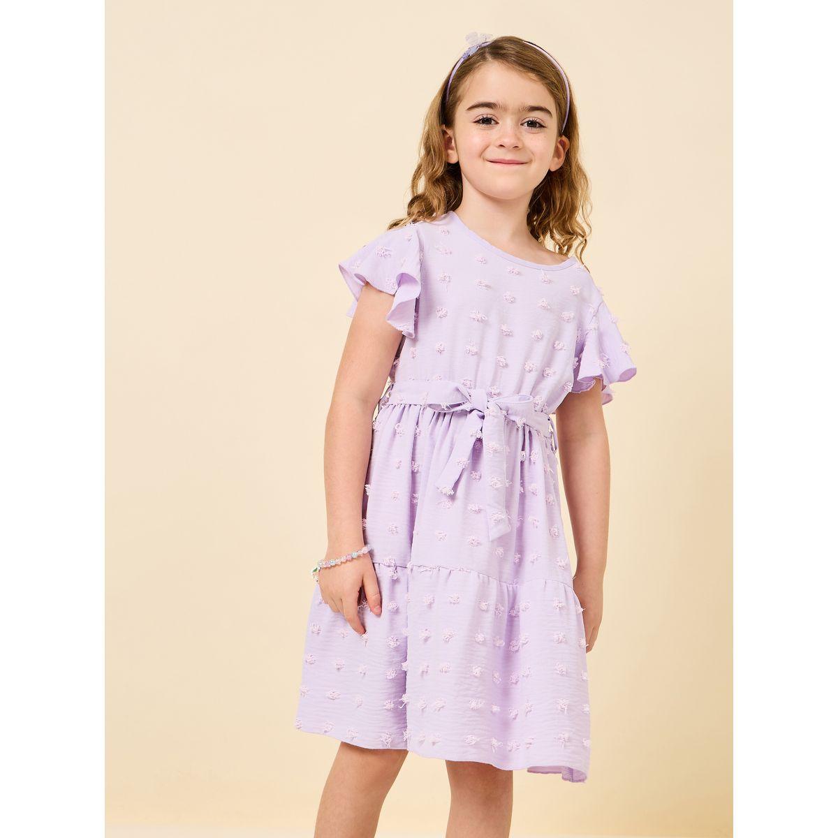Styli Textured Dobby Belted Dress-girls-clothing-dressesandjumpsuits-image-2