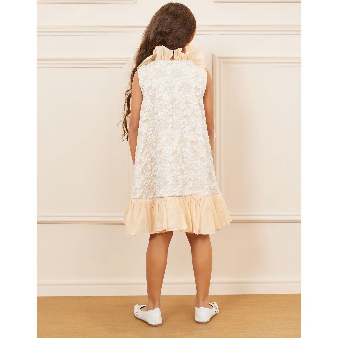 فستان بتفاصيل زهور بارزة وكشكش-girls-clothing-dressesandjumpsuits-image-4