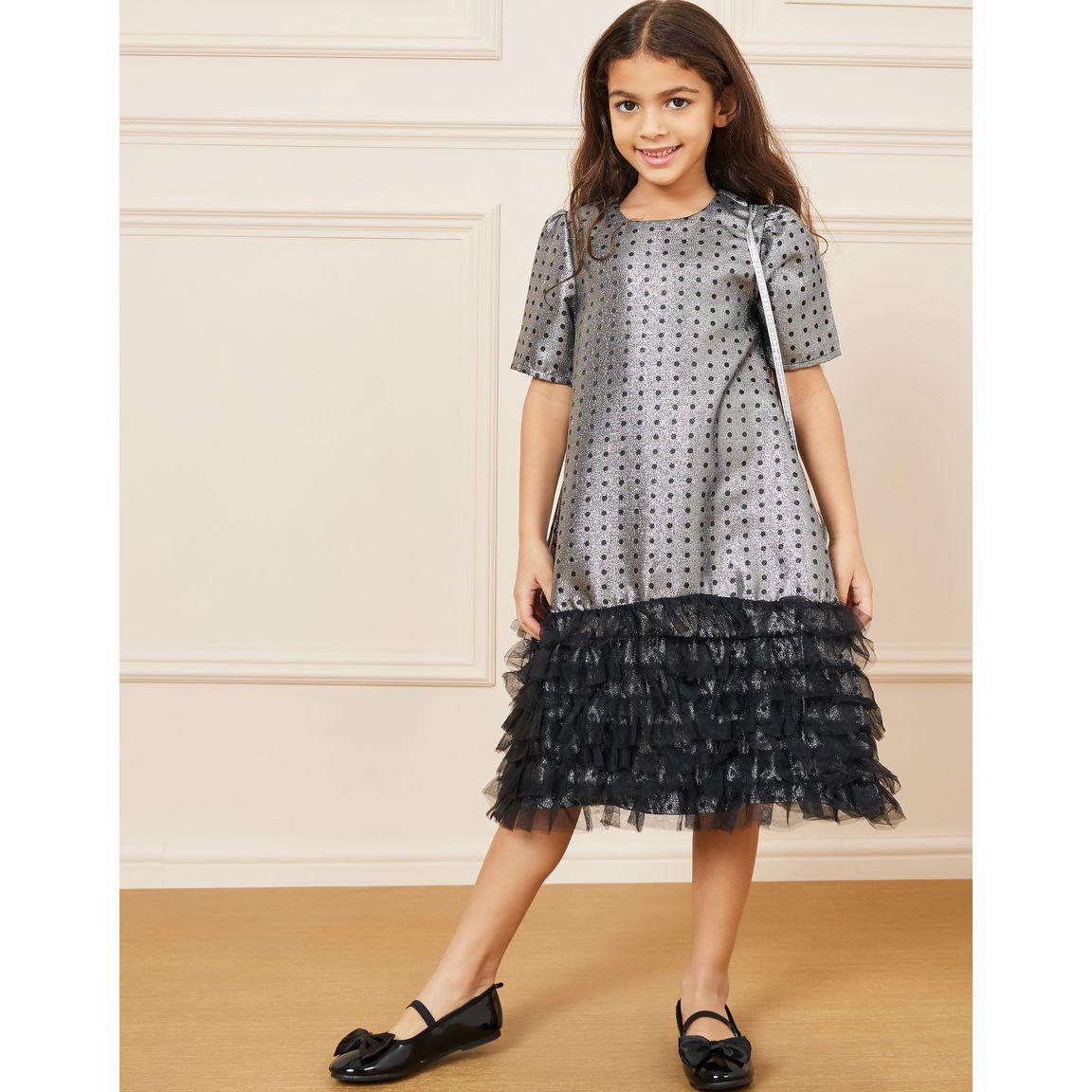 فستان ميدي بتفاصيل جاكار وحواف شبكية-girls-clothing-dressesandjumpsuits-image-1