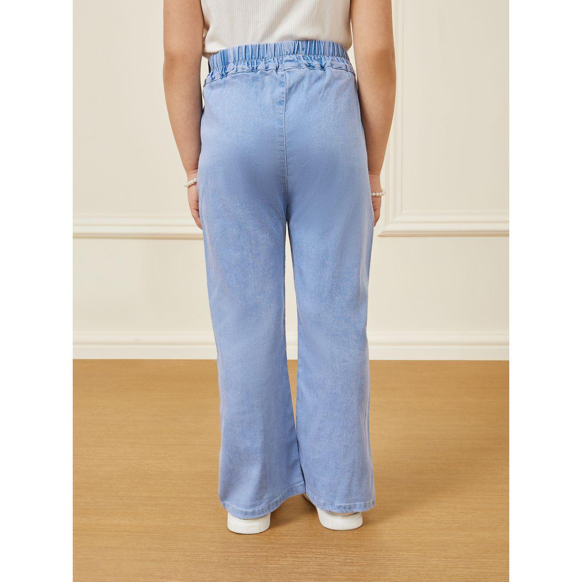 Styli Bow Patched Slit Detail Pants-girls-clothing-bottoms-trousers-image-4