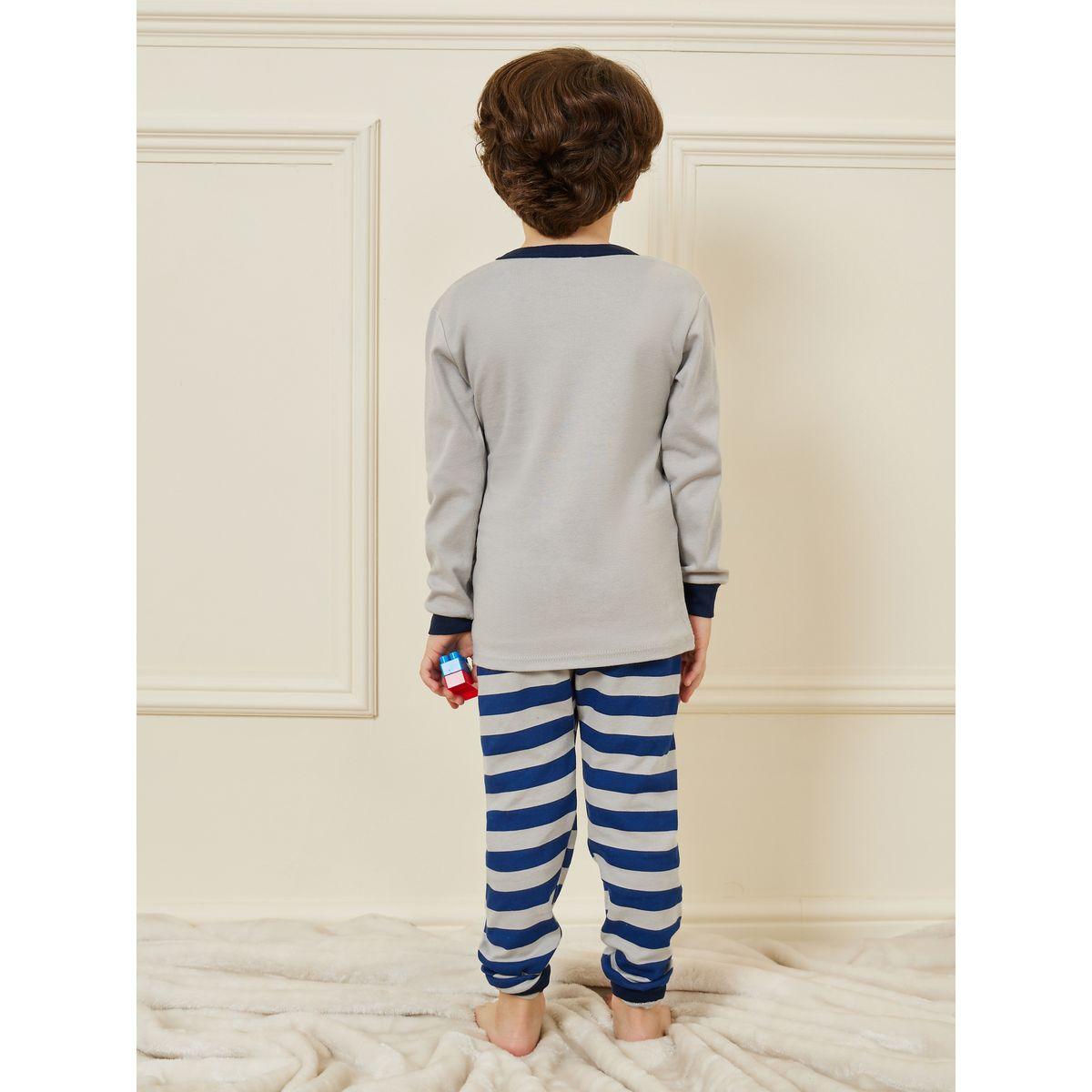 Styli Dinosaur Printed T-Shirt & Pyjama Set-boys-clothing-nightwear-image-4