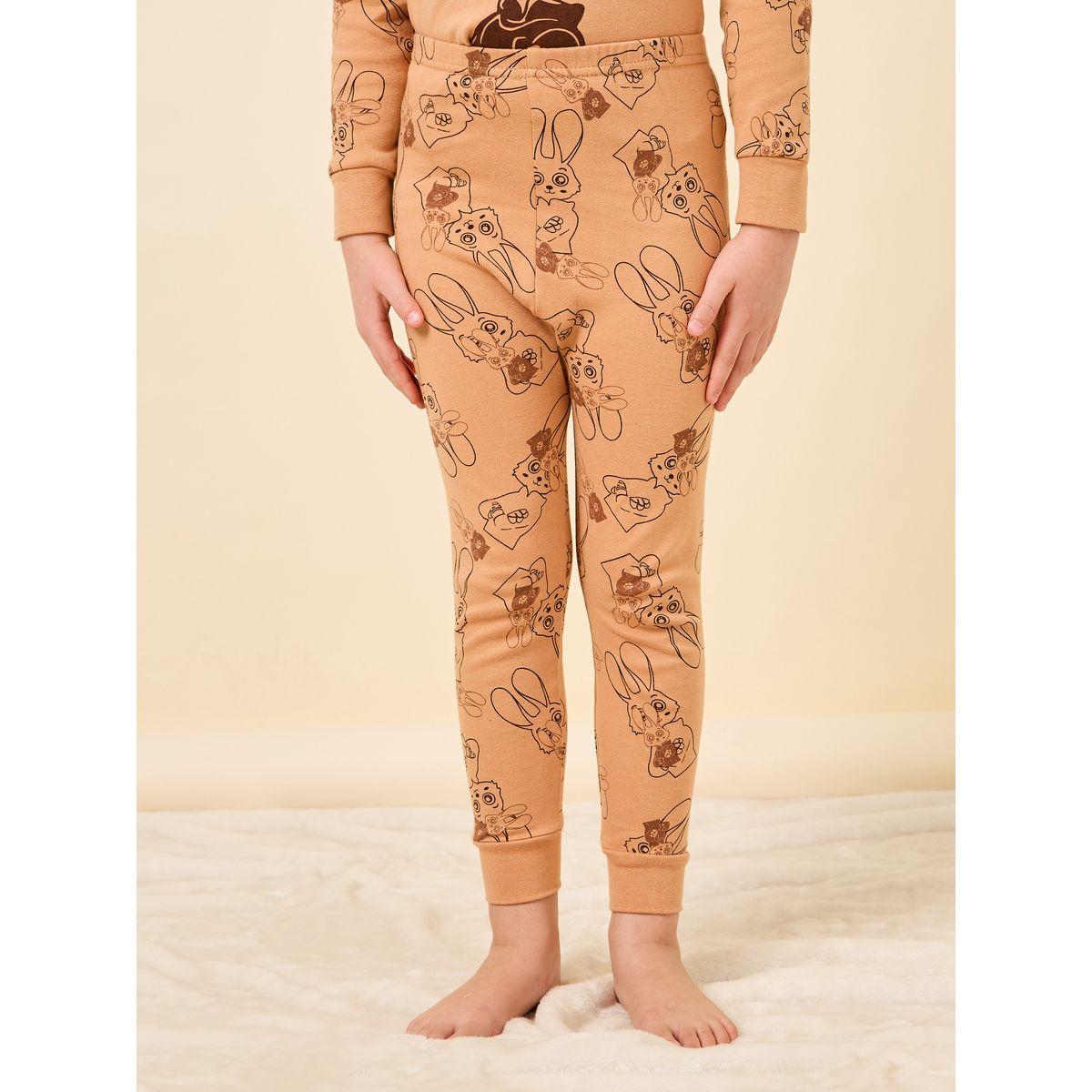 Styli Bunny Graphic Print T-Shirt & Pyjama Set-girls-clothing-nightwear-image-5