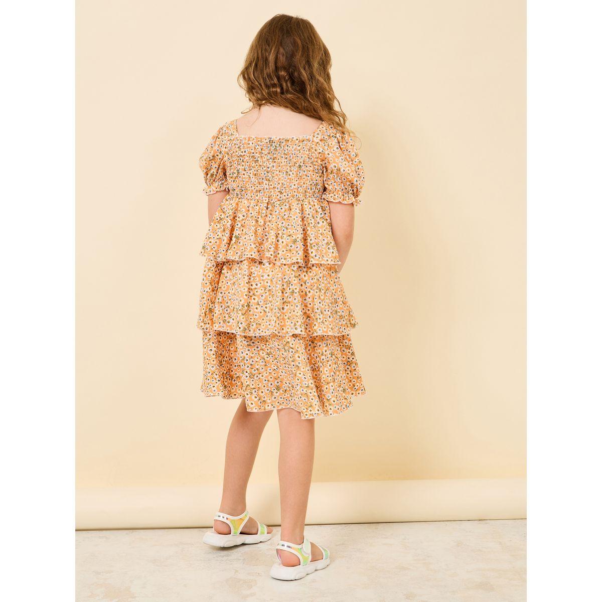 Styli Floral Printed Layered Dress-girls-clothing-dressesandjumpsuits-image-5