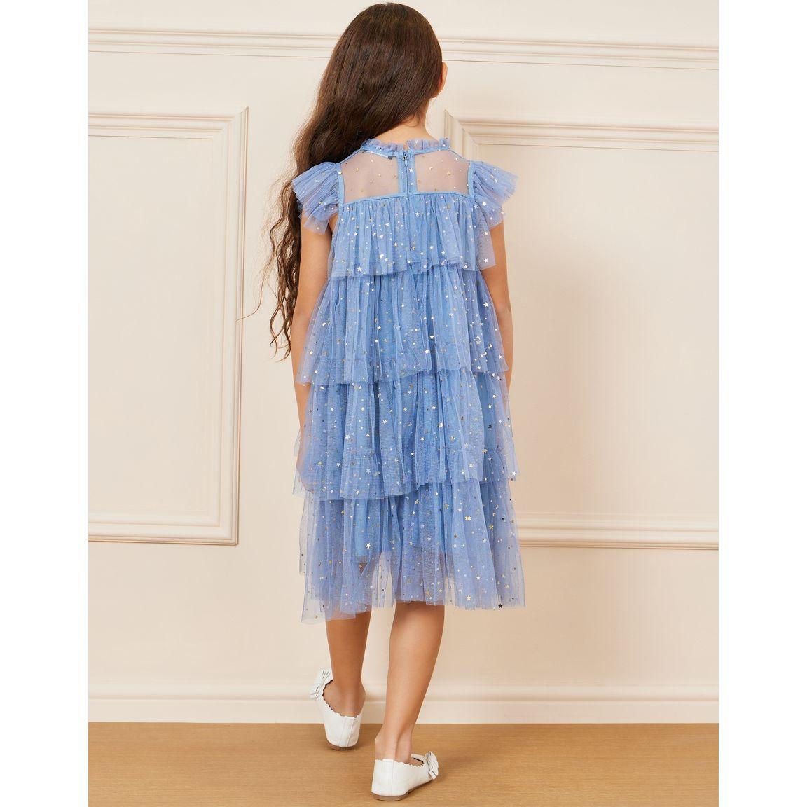 Styli All Over Star Embellished Layered Mesh Dress-girls-clothing-dressesandjumpsuits-image-4