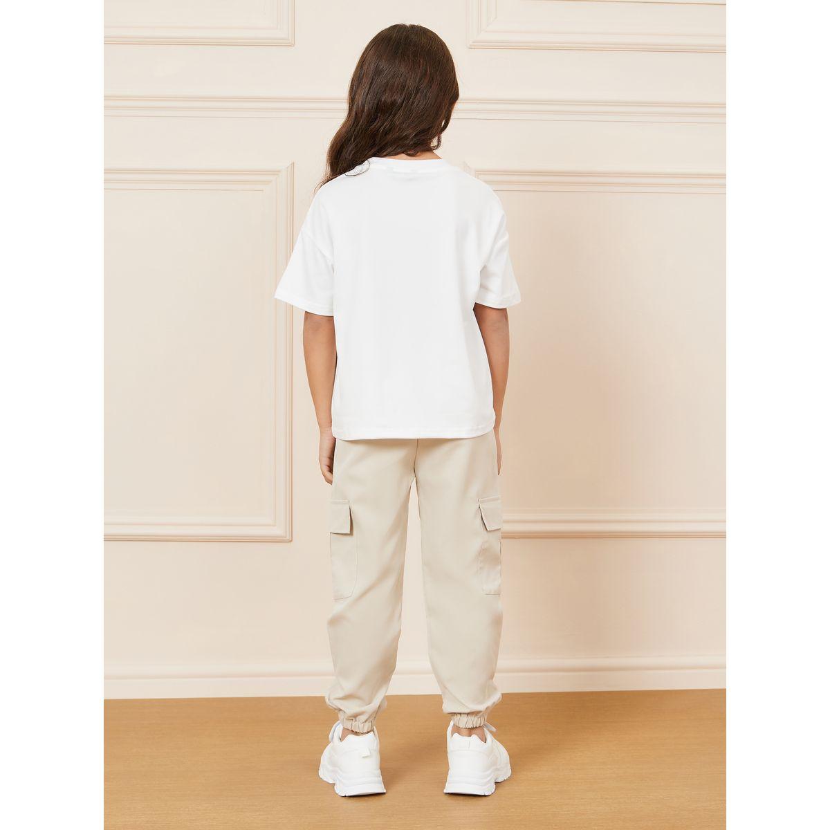 Styli Butterfly Printed Drop Shoulder T-shirt & Cargo Pant Set-girls-clothing-setsandcoords-image-7
