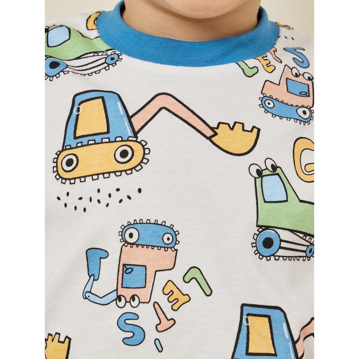 Styli Graphic Printed T-Shirt & Pyjama Set-boys-clothing-nightwear-image-4