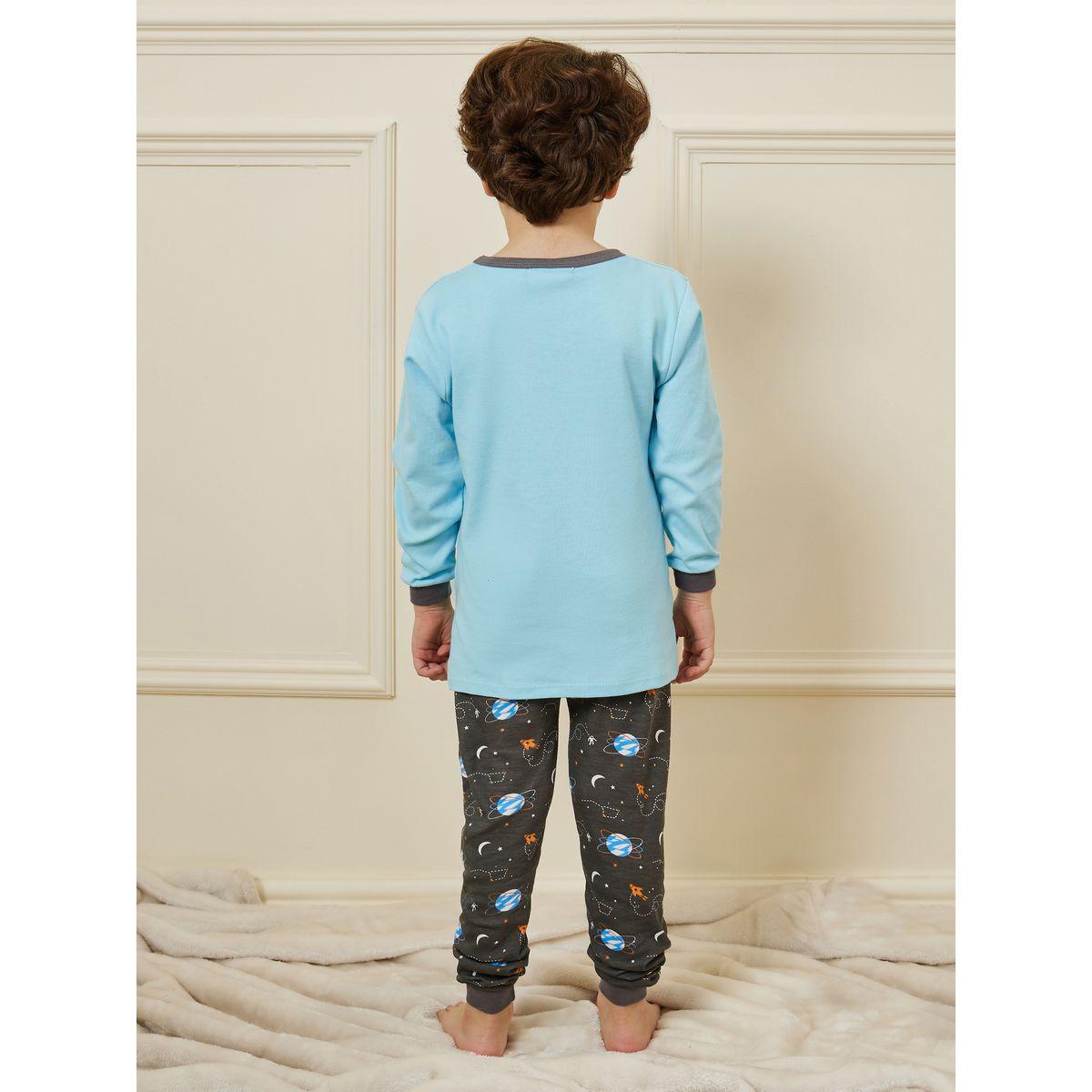 Styli Graphic Print T-Shirt & Pyjama Set-boys-clothing-nightwear-image-4