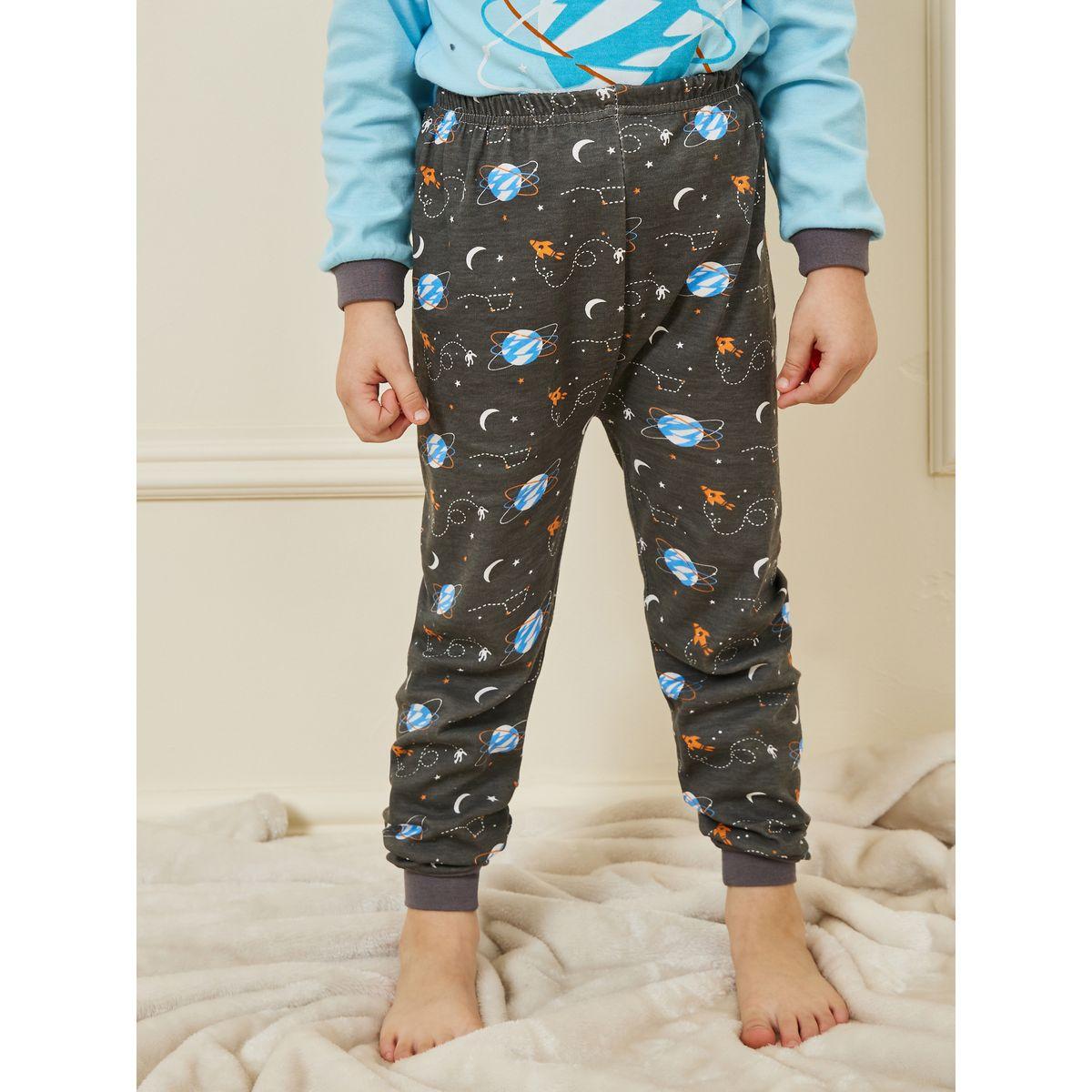 Styli Graphic Print T-Shirt & Pyjama Set-boys-clothing-nightwear-image-5