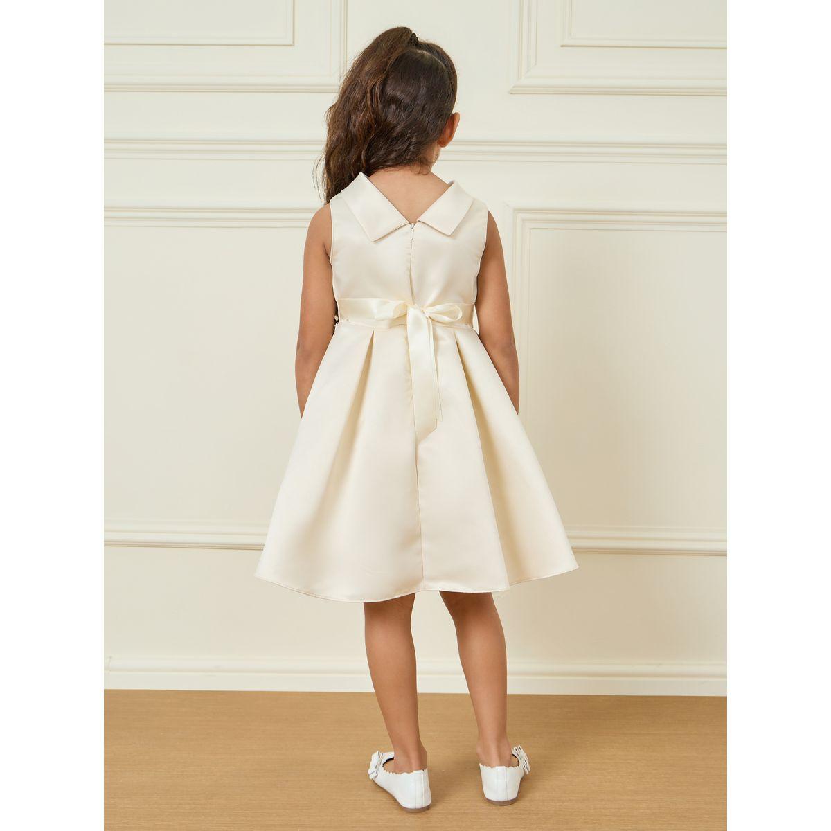 Styli All Over Star Embellished Bow Front Layered Detail Dress-girls-clothing-dressesandjumpsuits-image-4