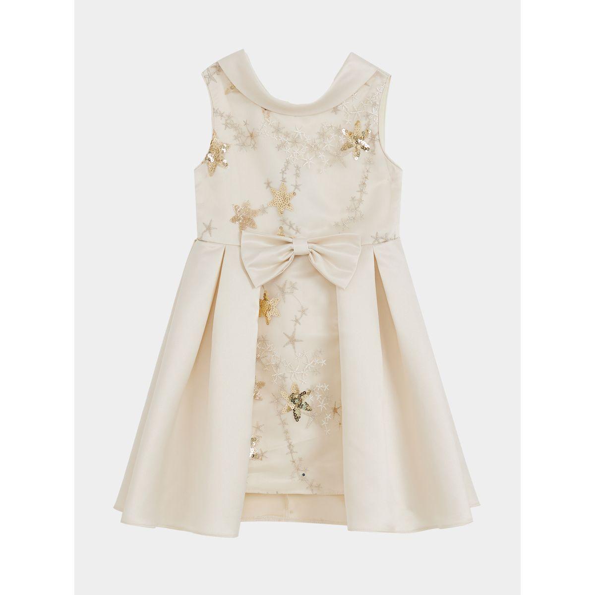 Styli All Over Star Embellished Bow Front Layered Detail Dress-girls-clothing-dressesandjumpsuits-image-5