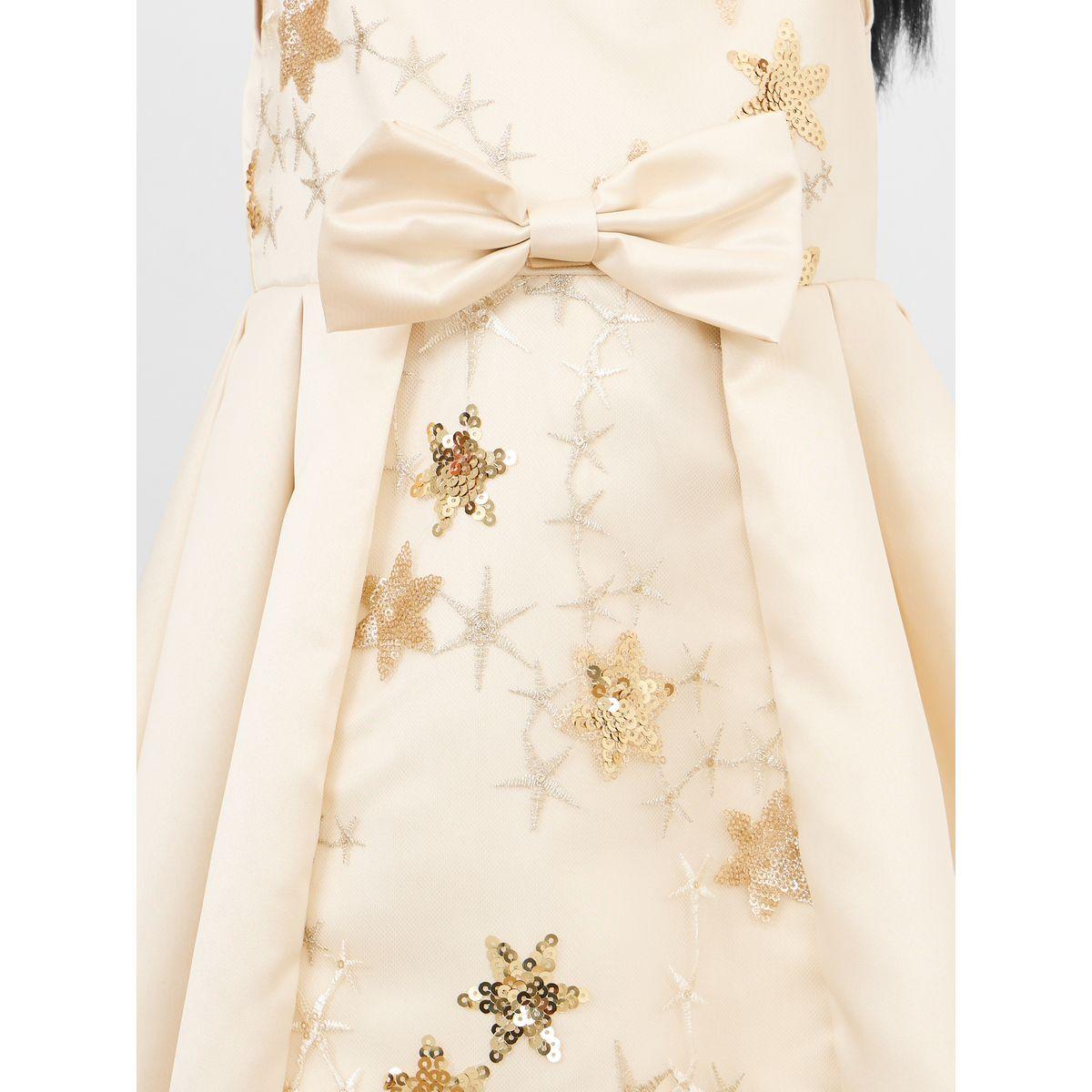 Styli All Over Star Embellished Bow Front Layered Detail Dress-girls-clothing-dressesandjumpsuits-image-3