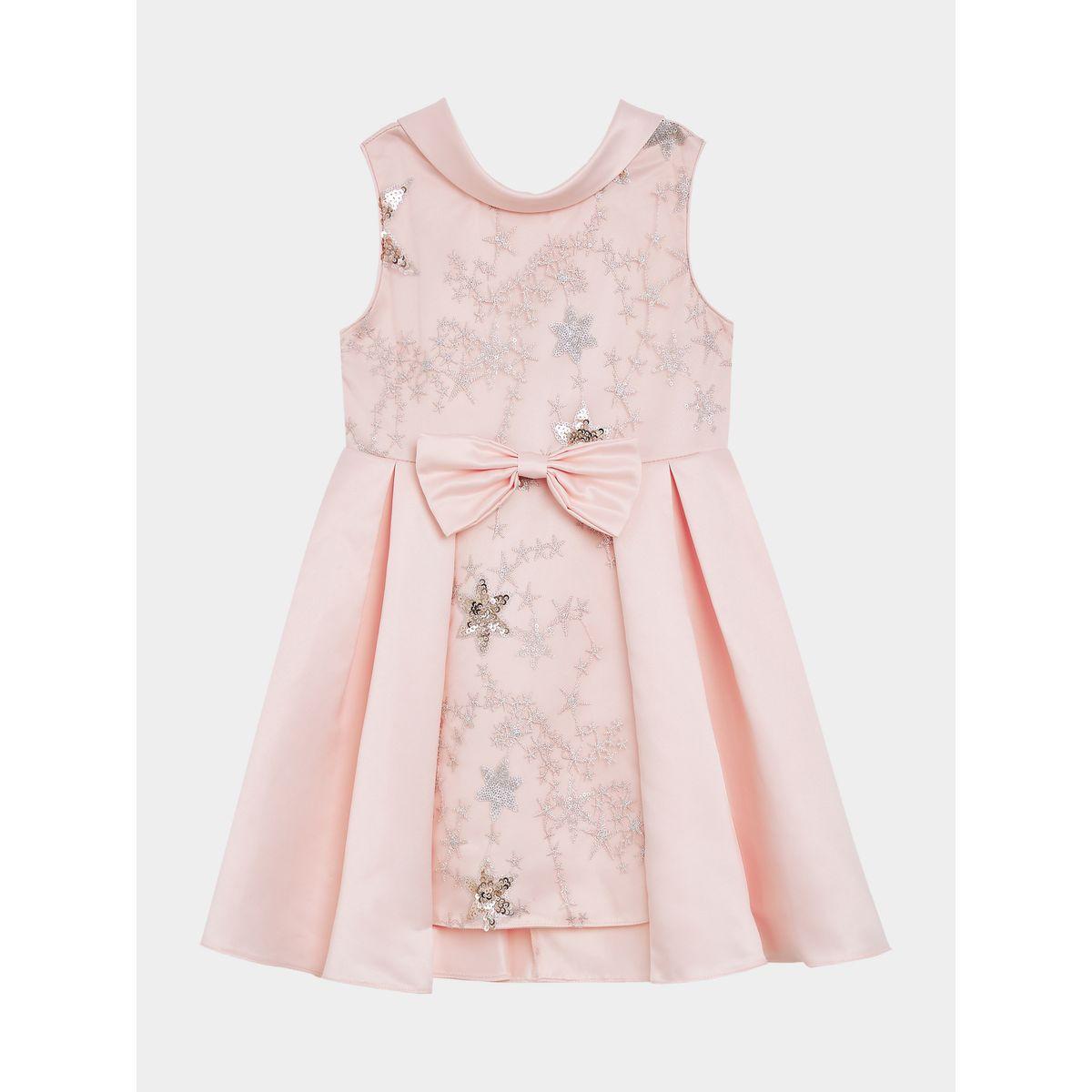 Styli All Over Star Embellished Bow Front Layered Detail Dress-girls-clothing-dressesandjumpsuits-image-5