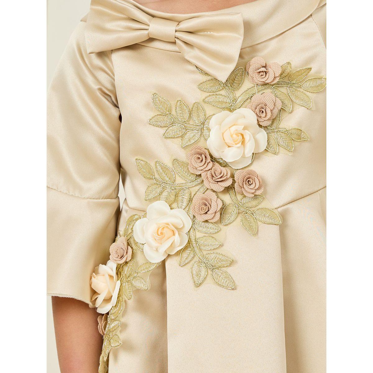 Styli Floral Applique Bow Detail Dress-girls-clothing-dressesandjumpsuits-image-3