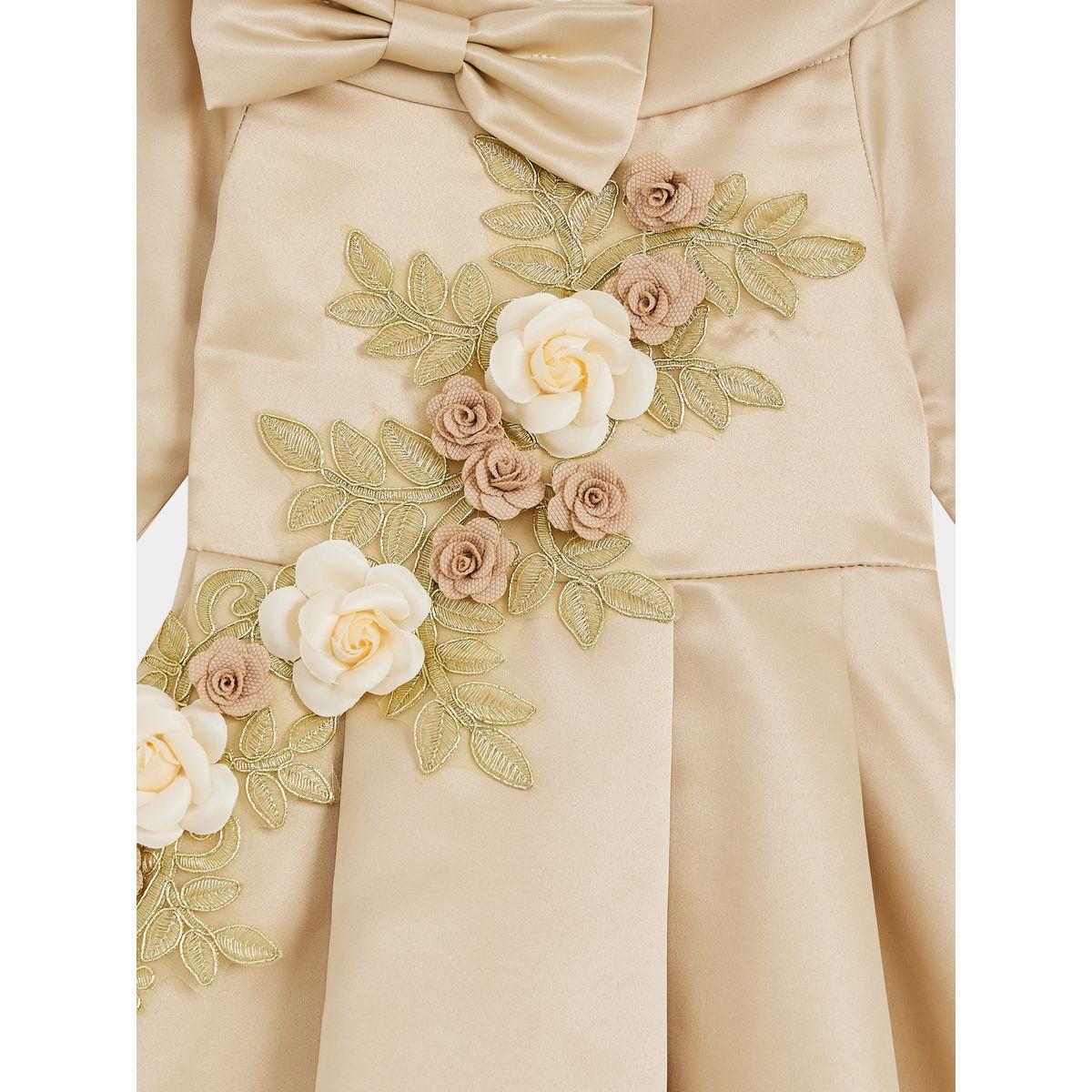 Styli Floral Applique Bow Detail Dress-girls-clothing-dressesandjumpsuits-image-6