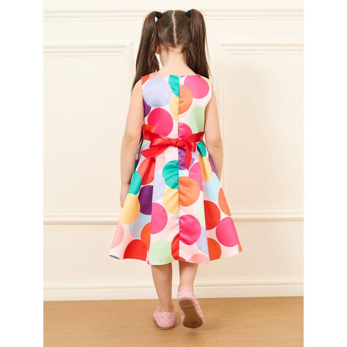 Styli All Over Print Bow Front Sleeveless Dress-girls-clothing-dressesandjumpsuits-image-4