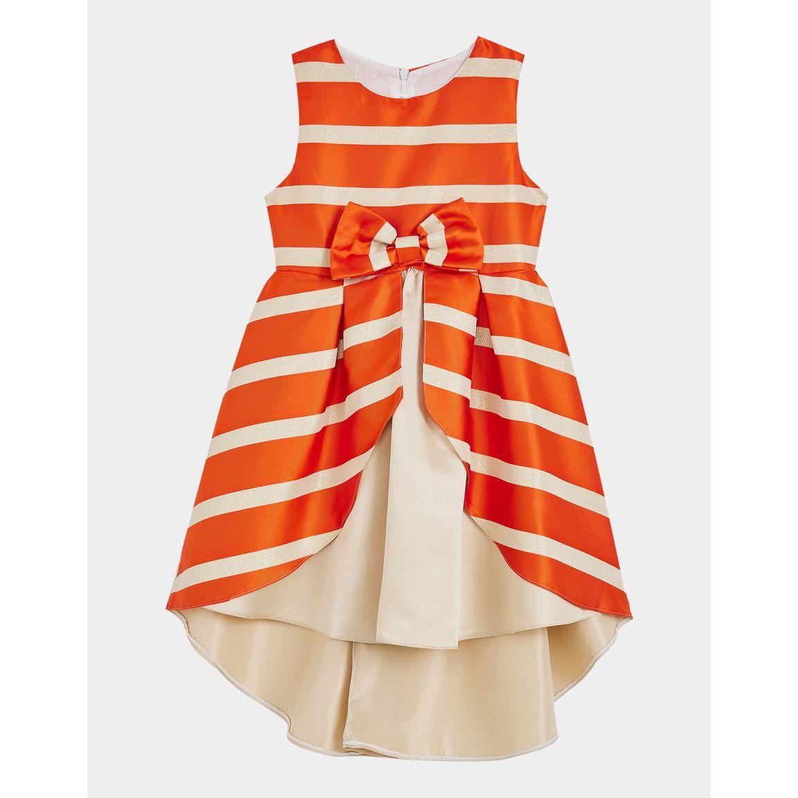 Styli Striped Overlay Bow Front Sleeveless Dress-girls-clothing-dressesandjumpsuits-image-6