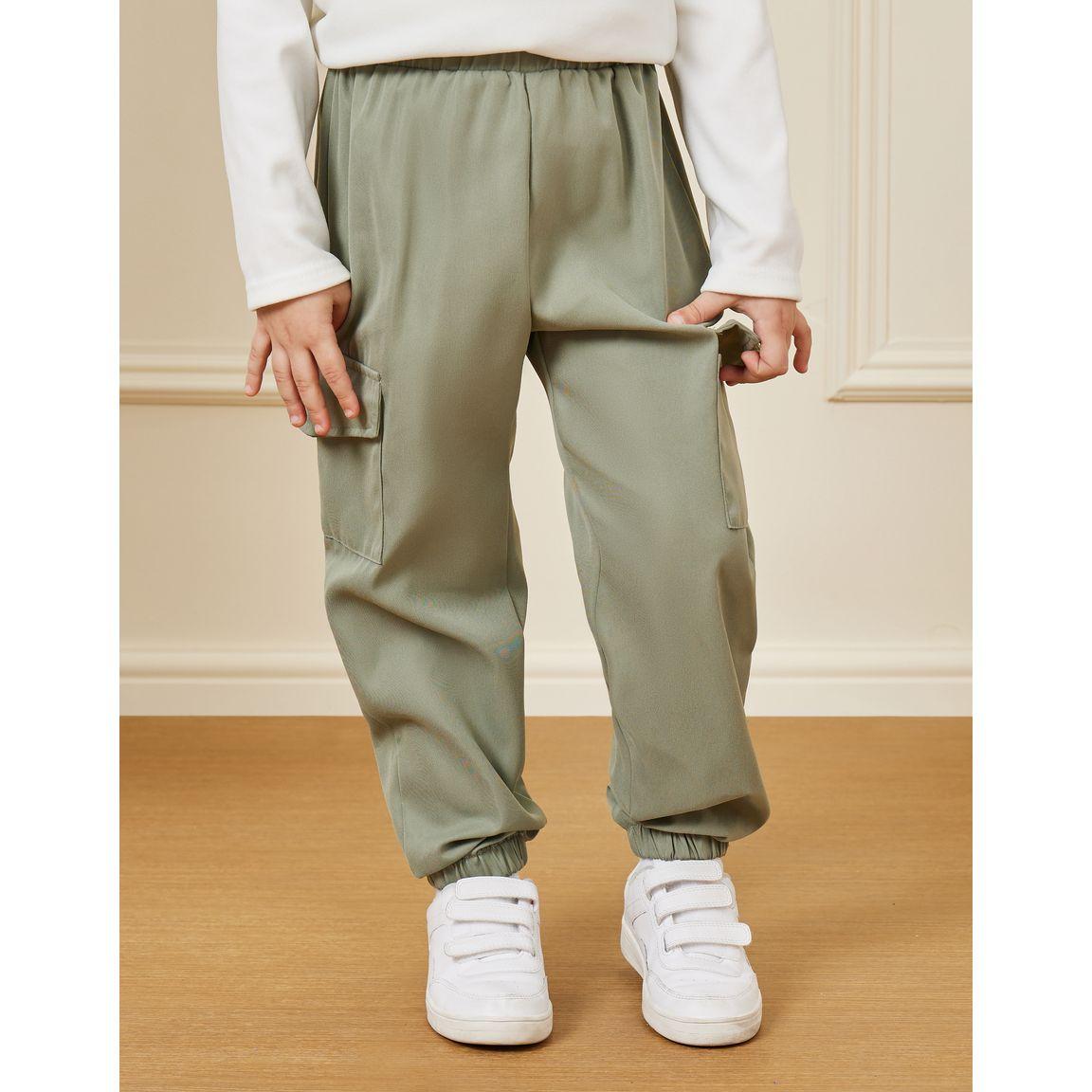 Styli Solid Cargo Pants with Pockets-boys-clothing-bottoms-trousers-image-2