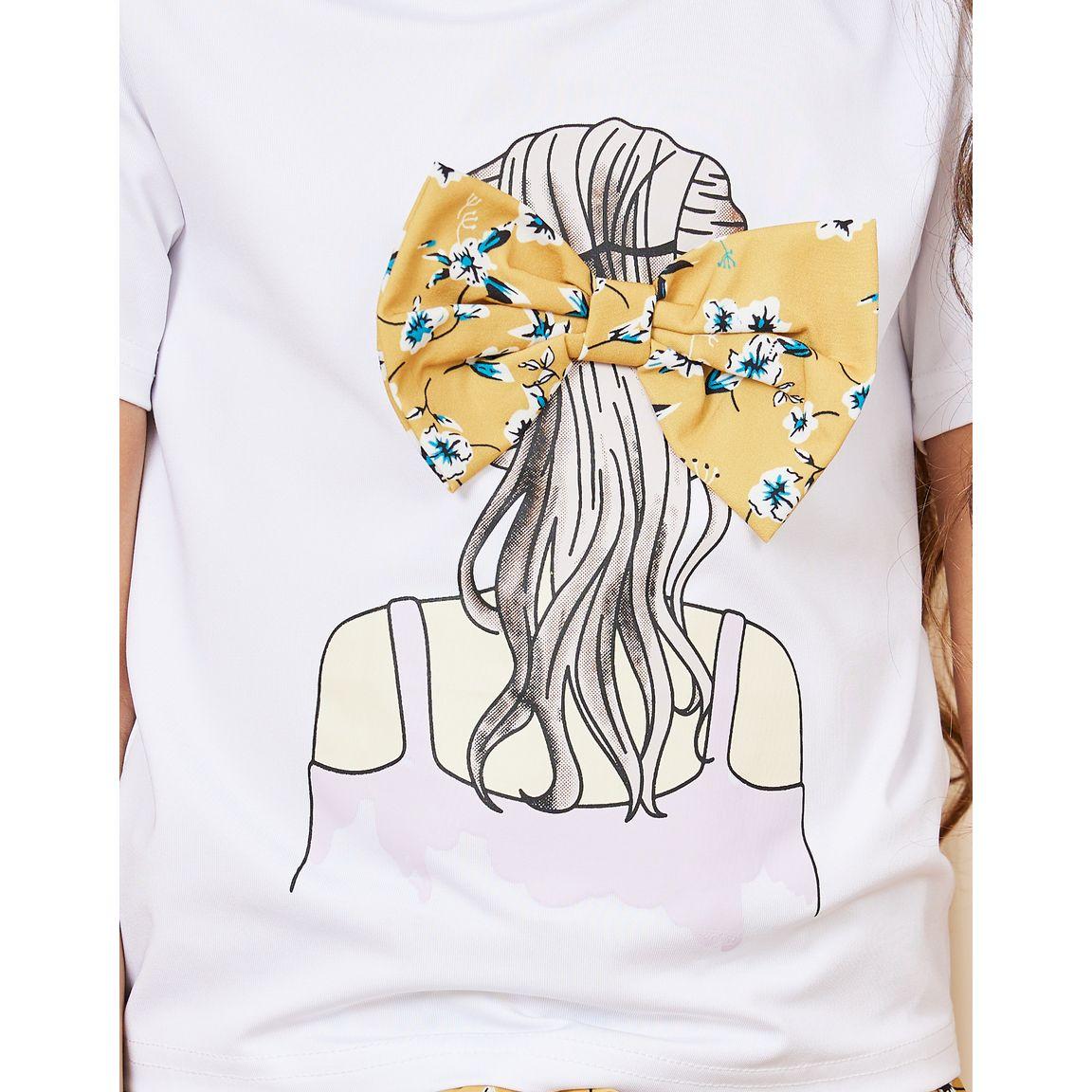 Styli Printed Bow Applique T-shirt and AOP Pant Set-girls-clothing-setsandcoords-image-3