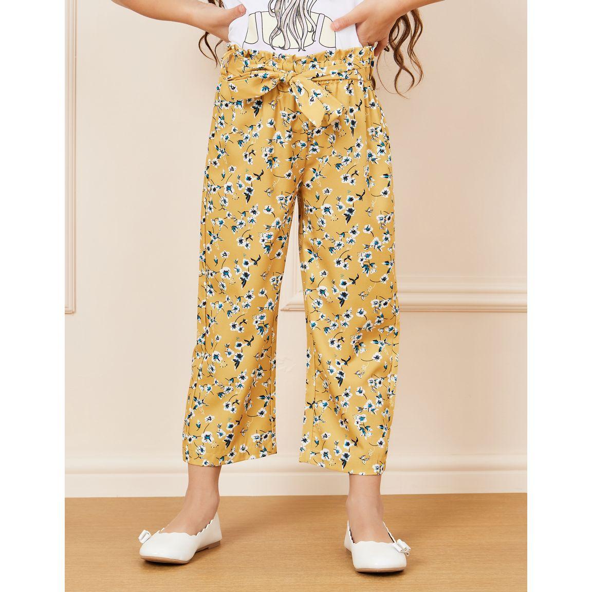 Styli Printed Bow Applique T-shirt and AOP Pant Set-girls-clothing-setsandcoords-image-4