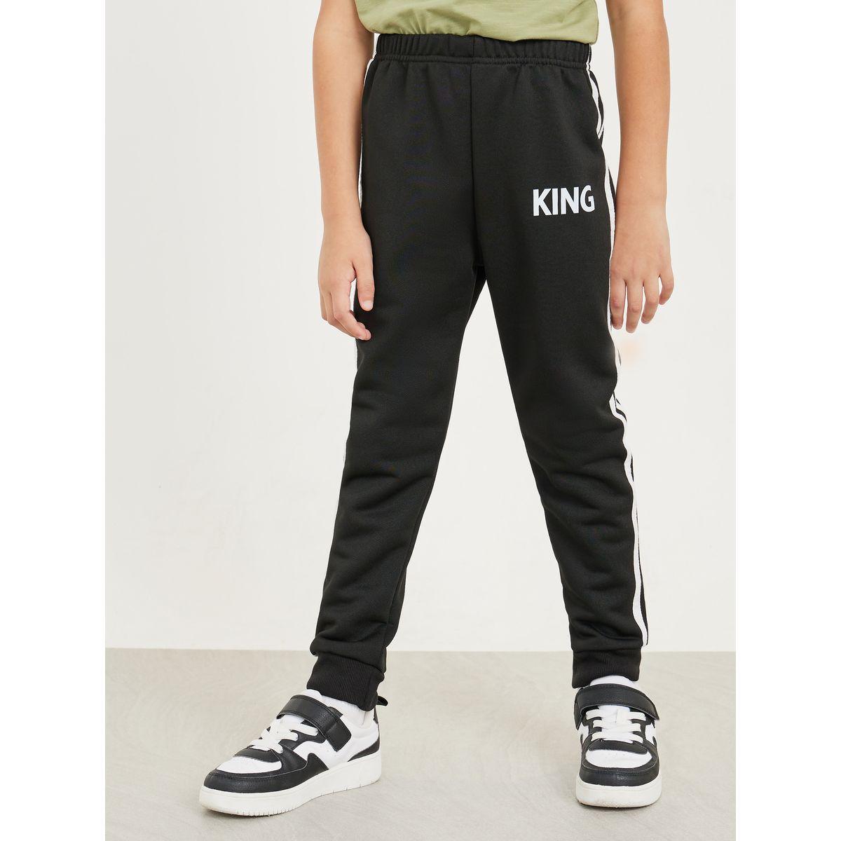 Styli Printed Contrast Stripe Joggers-boys-clothing-bottoms-joggersandtrackpants-image-2