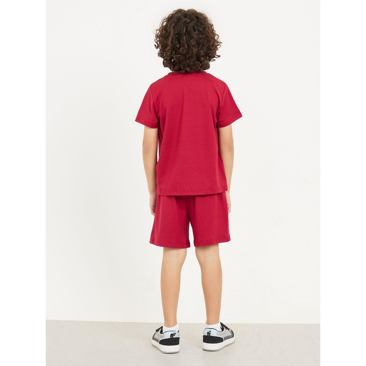 Styli Printed Short Sleeve T-Shirt & Shorts Set-boys-clothing-setsandcoords-image-5